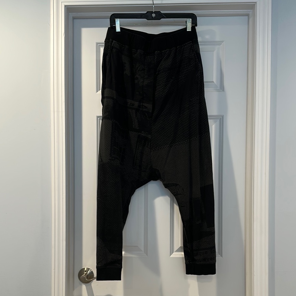 Black Label Drop-Crotch Joggers with Tapered Legs
